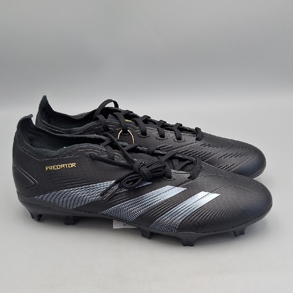 Adidas Predator League FG Black Soccer Cleats Men Sz 9 NWT - Picture 1 of 13